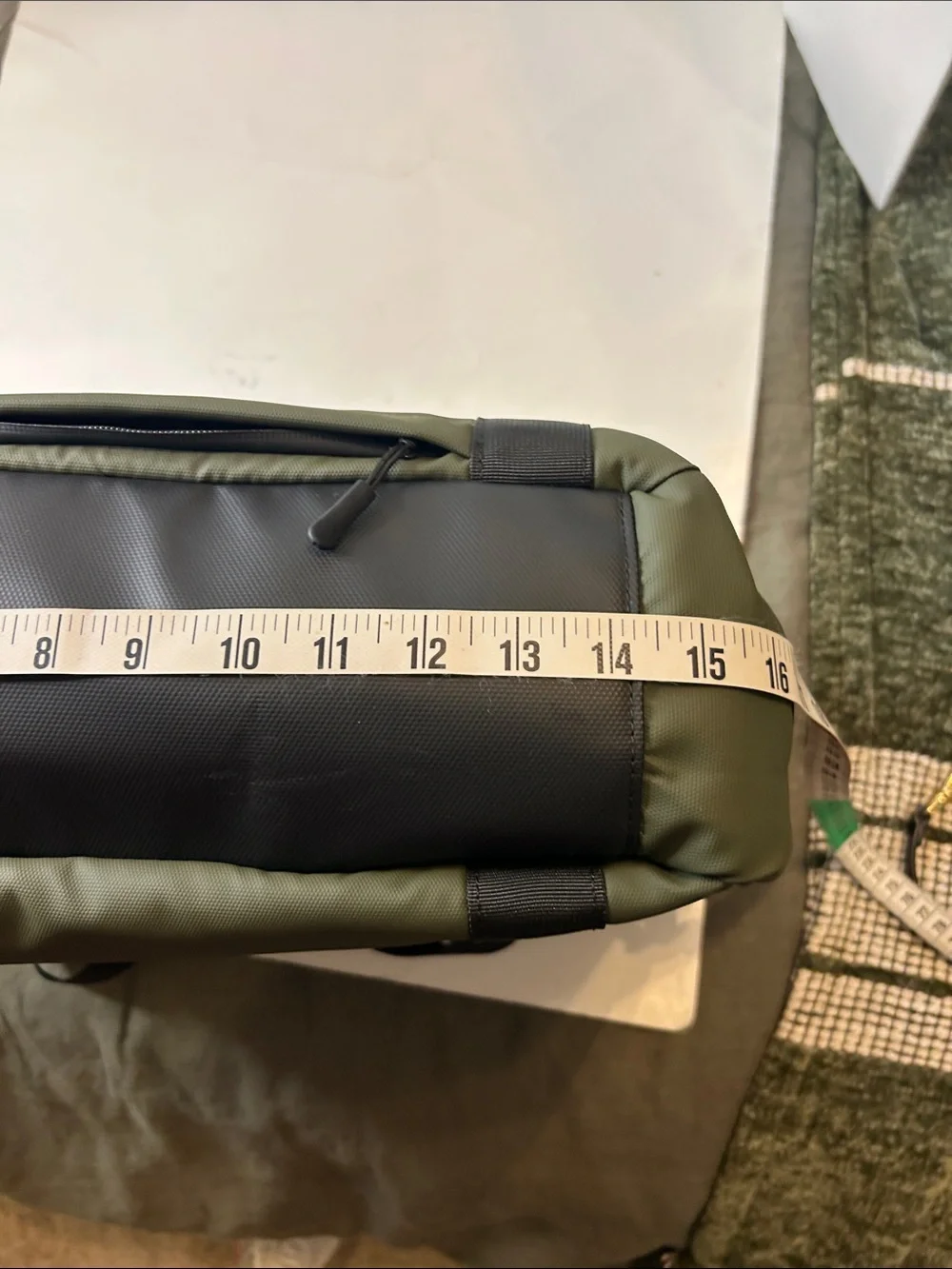 Quince Olive Green Utility Travel Bag with Black Straps - Picture 12 of 16
